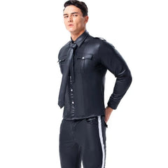 GlamPunk Glossy Leather Top