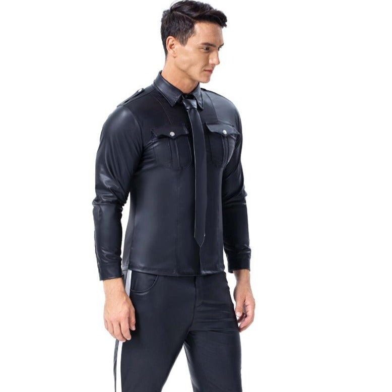 GlamPunk Glossy Leather Top