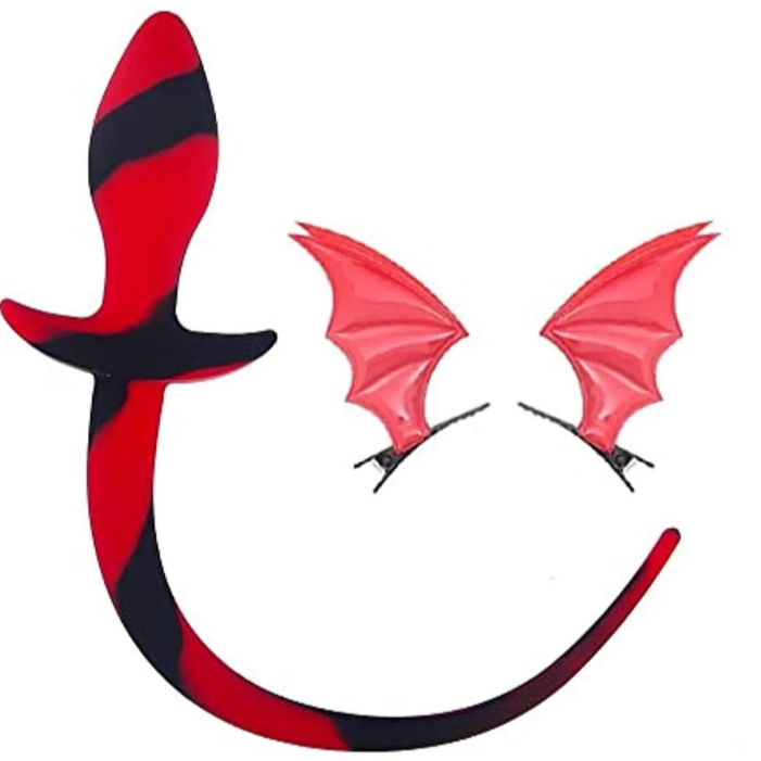 Hellish Hottie Cosplay Devil Butt Plug Tail and Ears Set