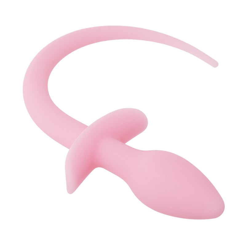 Luminous Soft Silicone Dog Tail Butt Plug