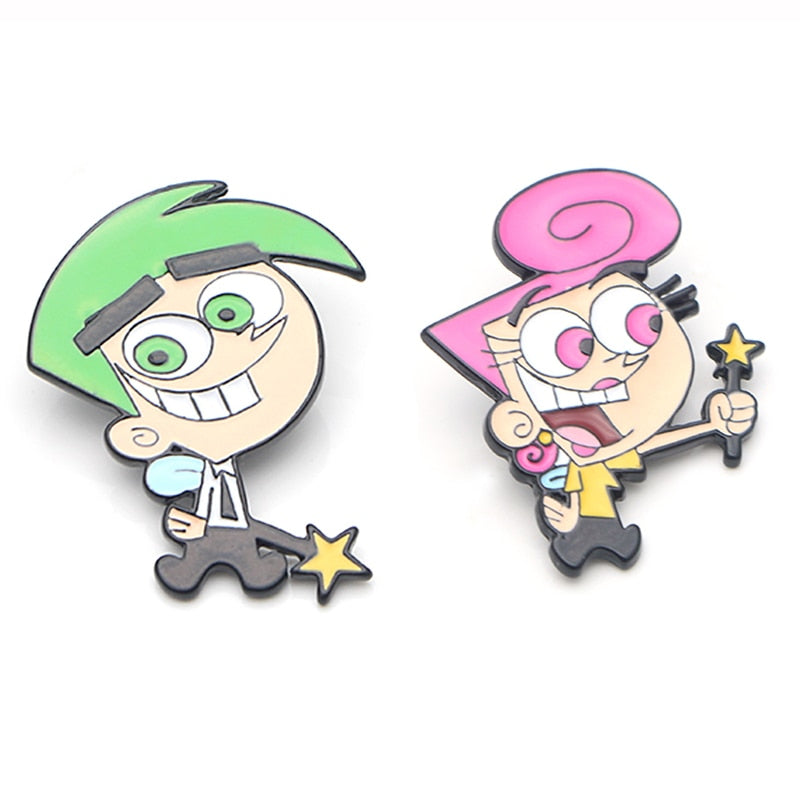 Wanda & Cosmo The Fairly Odd Parents Enamel Pins
