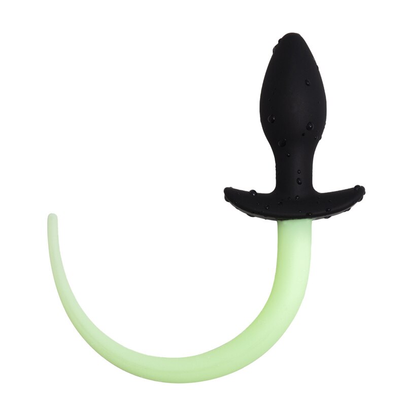 Luminous Soft Silicone Dog Tail Butt Plug