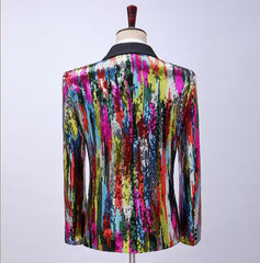 Purple Spectrum Sparkle Night Club Men's Jacket