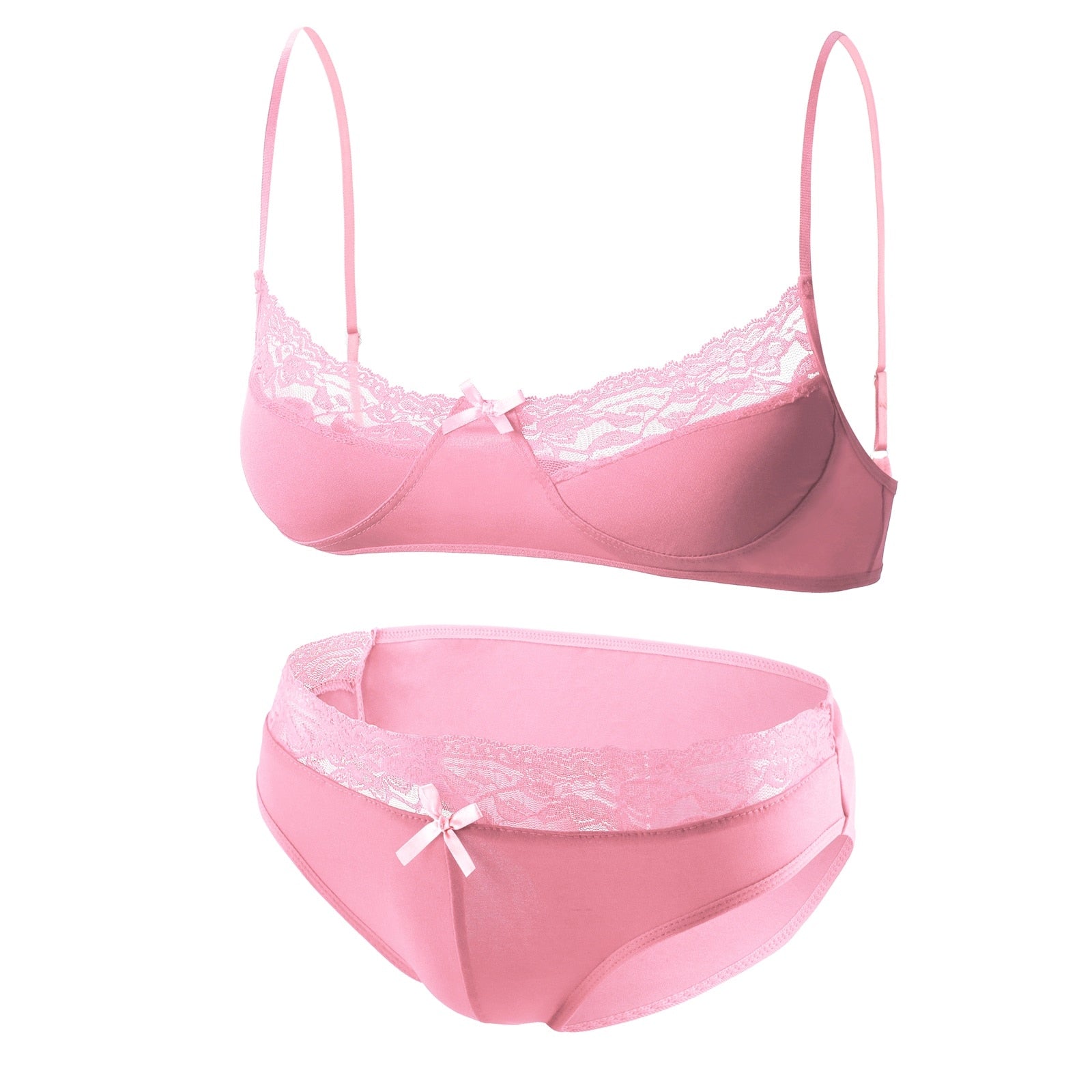 Sexy Men's Lace Trim Lingerie Set
