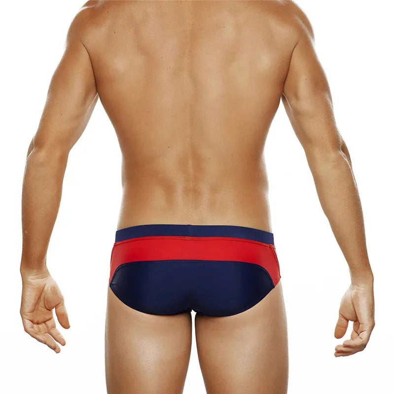 Summer Colorblock Fashion Swim Briefs