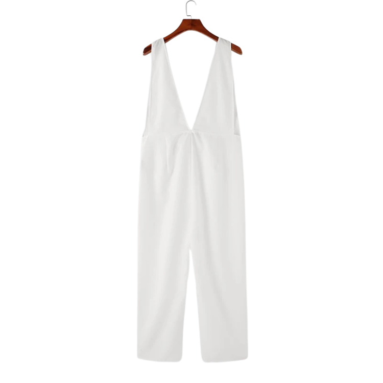High Fashion Plunging V Jumpsuit