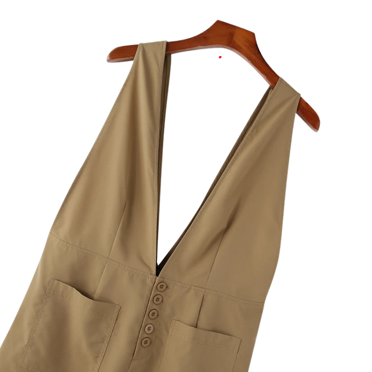 High Fashion Plunging V Jumpsuit