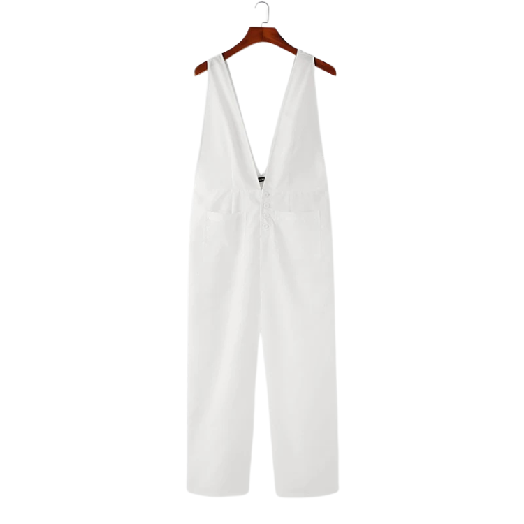 High Fashion Plunging V Jumpsuit