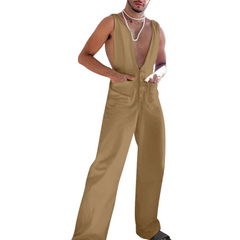 High Fashion Plunging V Jumpsuit