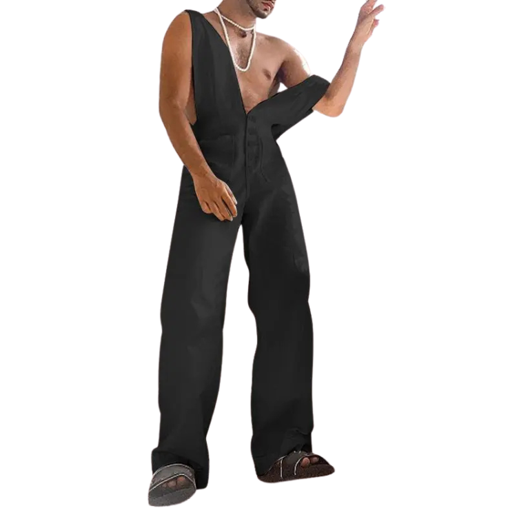 High Fashion Plunging V Jumpsuit