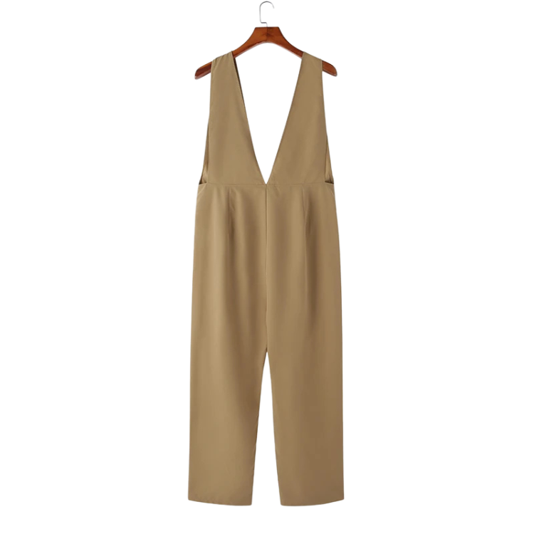 High Fashion Plunging V Jumpsuit
