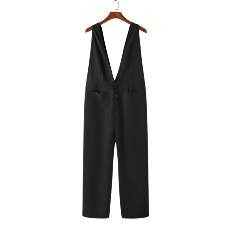 High Fashion Plunging V Jumpsuit