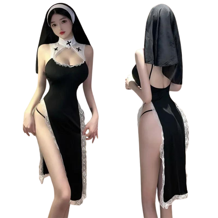 Holy Temptress Nun Cosplay Costume Set
