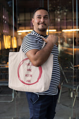 I Like The Wine Not The Label Pansexual Large Organic Tote Bag