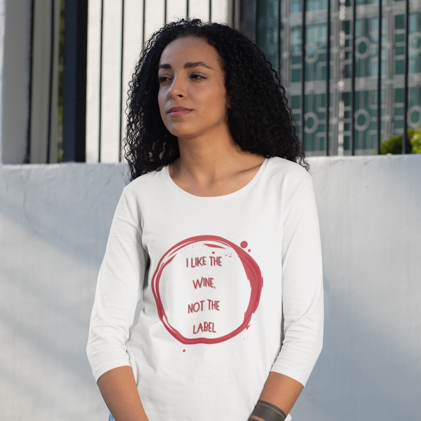 I Like The Wine Not The Label Pansexual Unisex Long Sleeve T-Shirt