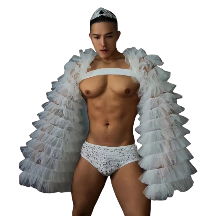 Ice Queen Fantasy White Party Outfit