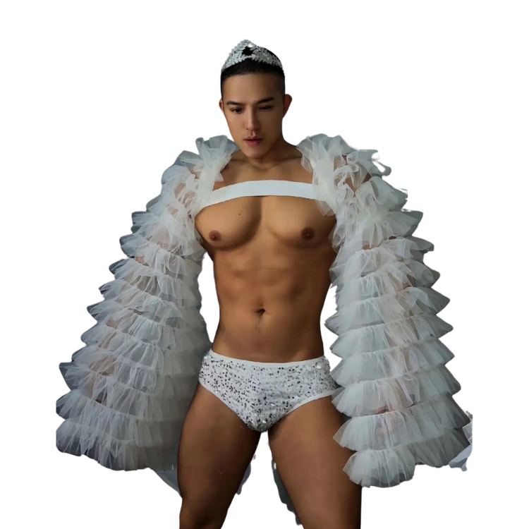 Ice Queen Fantasy White Party Outfit