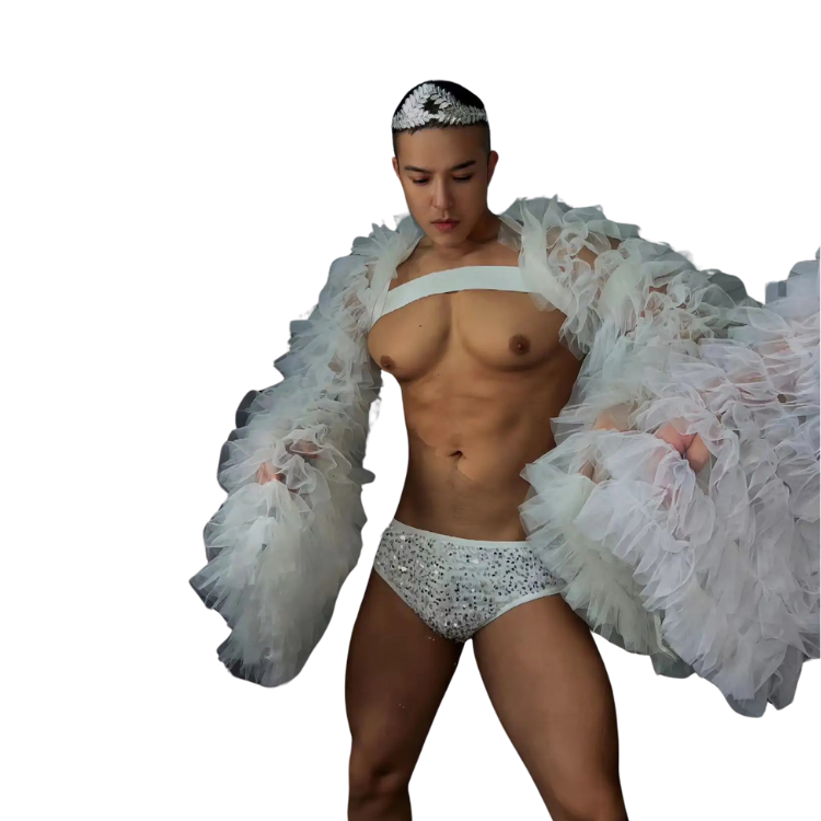 Ice Queen Fantasy White Party Outfit