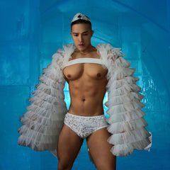 Ice Queen Fantasy White Party Outfit
