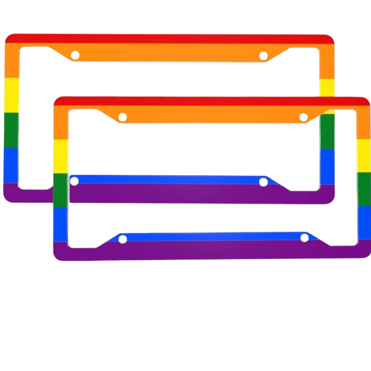 LGBT Rainbow License Plate Frame