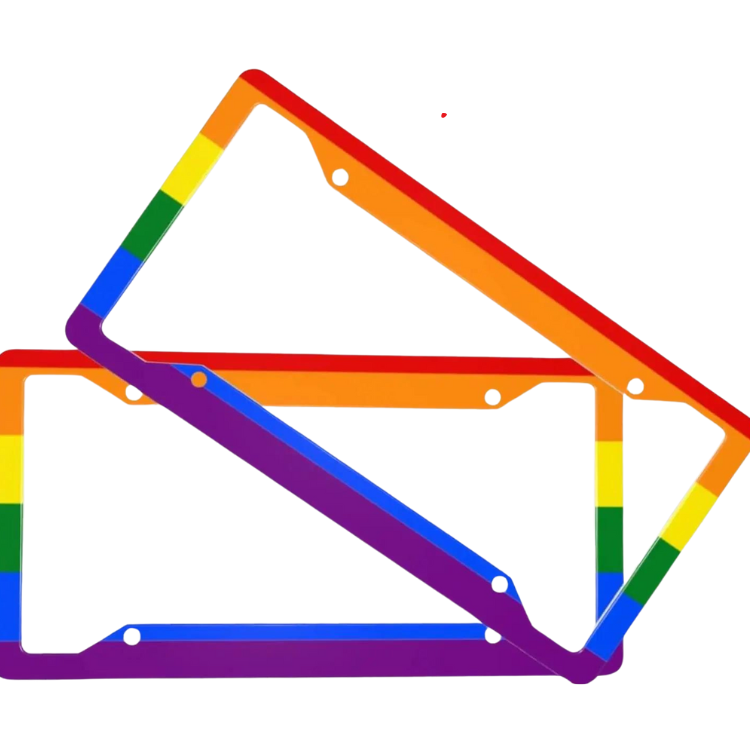 LGBT Rainbow License Plate Frame