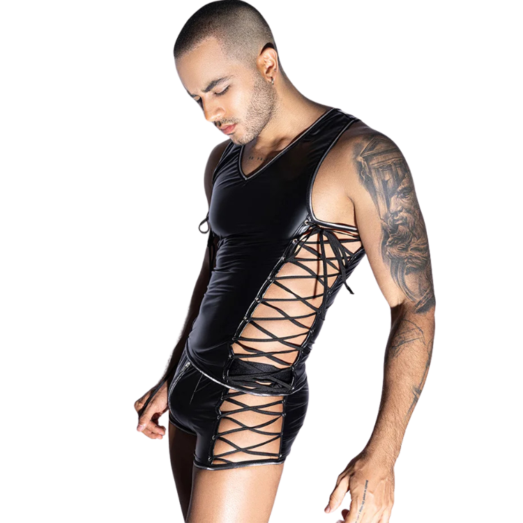 Laced Desire Black Fetish Costume