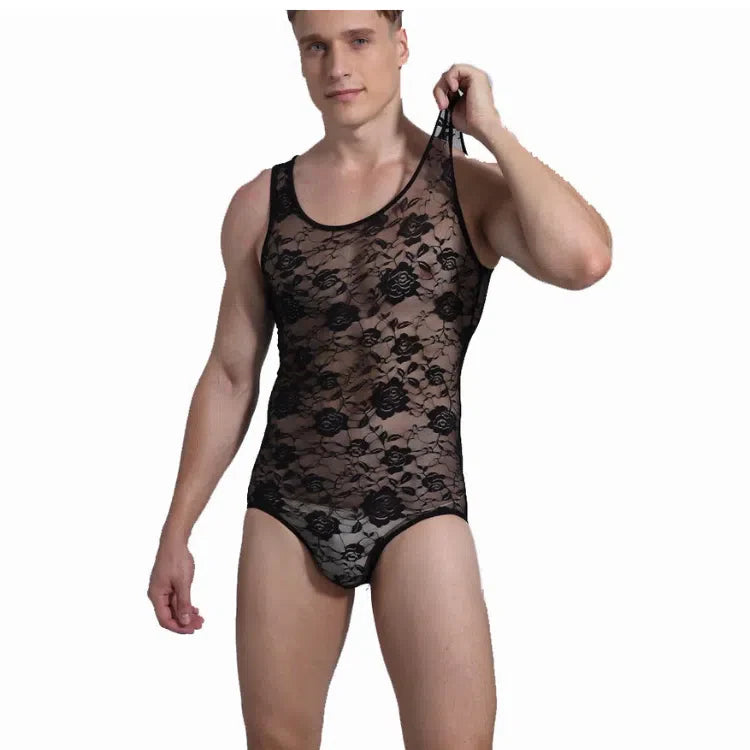 Lace with Flower Bodysuit