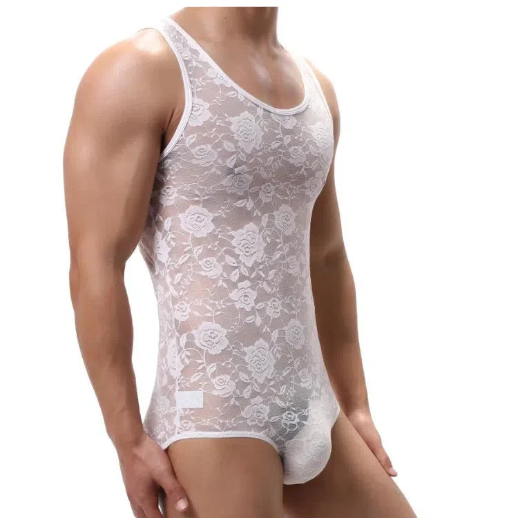 Lace with Flower Bodysuit