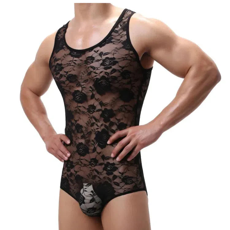 Lace with Flower Bodysuit