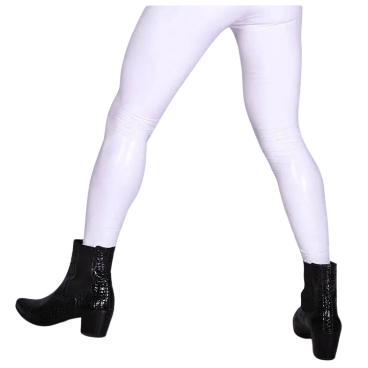 Latex Luxe Biker Skinny Leather Pants