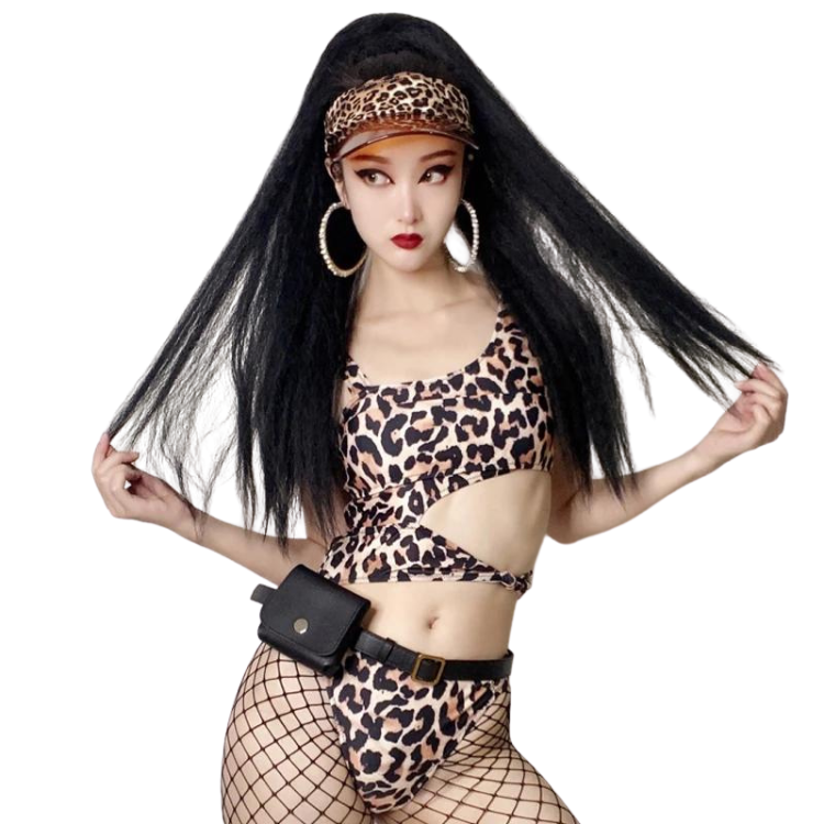 Leopard Print Gogo Dancer Bodysuit