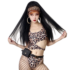 Leopard Print Gogo Dancer Bodysuit