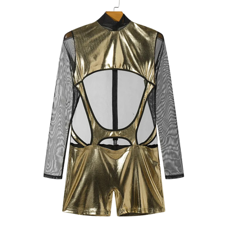 Long-Sleeved Comfort Meets Kinky Jumpsuit