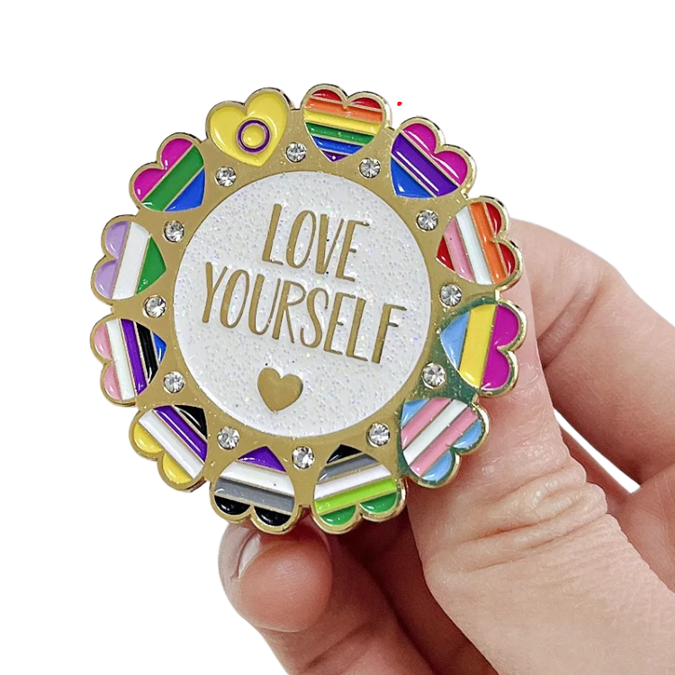 Love Yourself Rainbow Enamel Pin