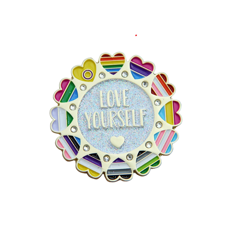 Love Yourself Rainbow Enamel Pin