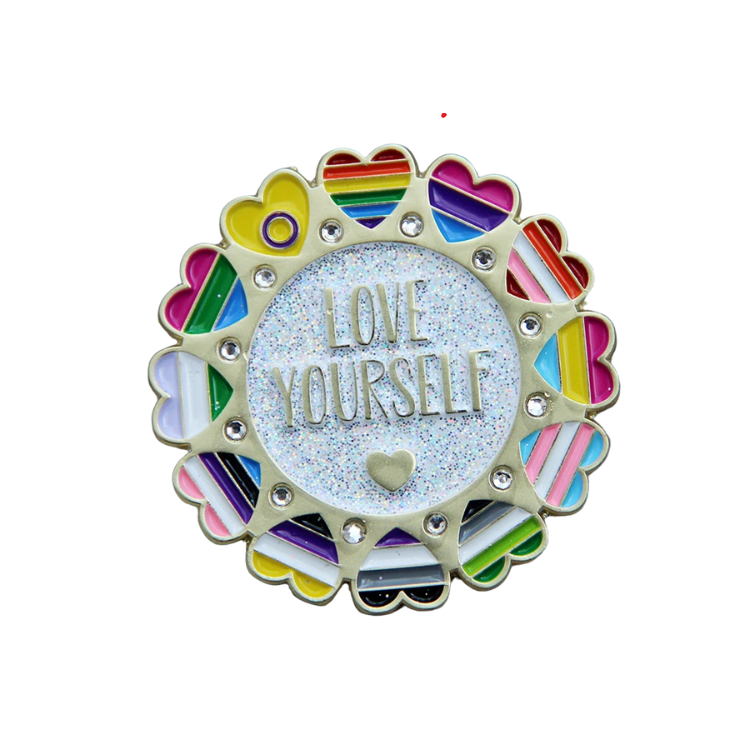 Love Yourself Rainbow Enamel Pin