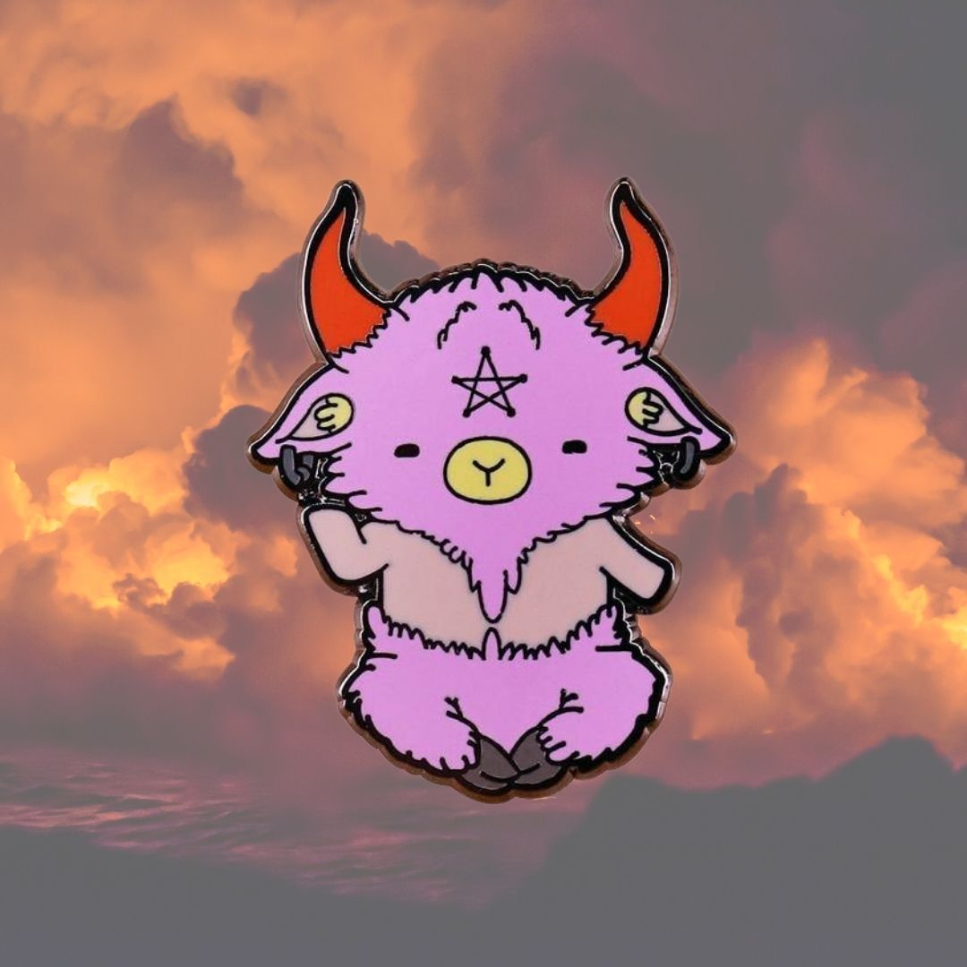 Lucifer The Goat Enamel Pin