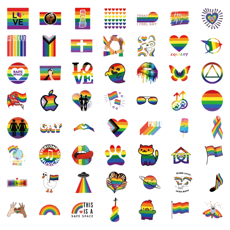 Lucky Dip Collection Of 100 Random LGBT Pride Stickers!