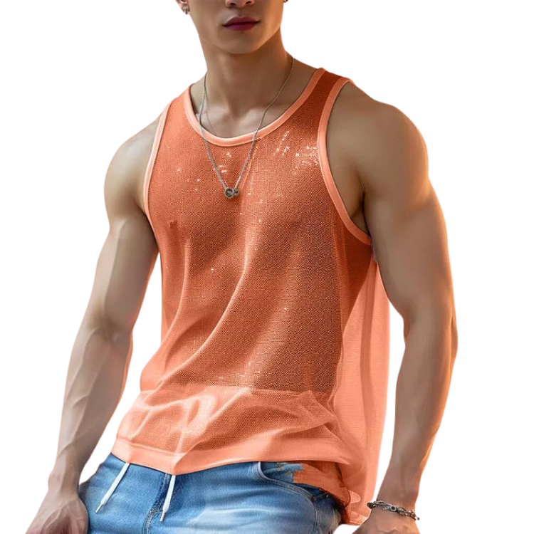 Luminous Mesh Transparent Men's Tank