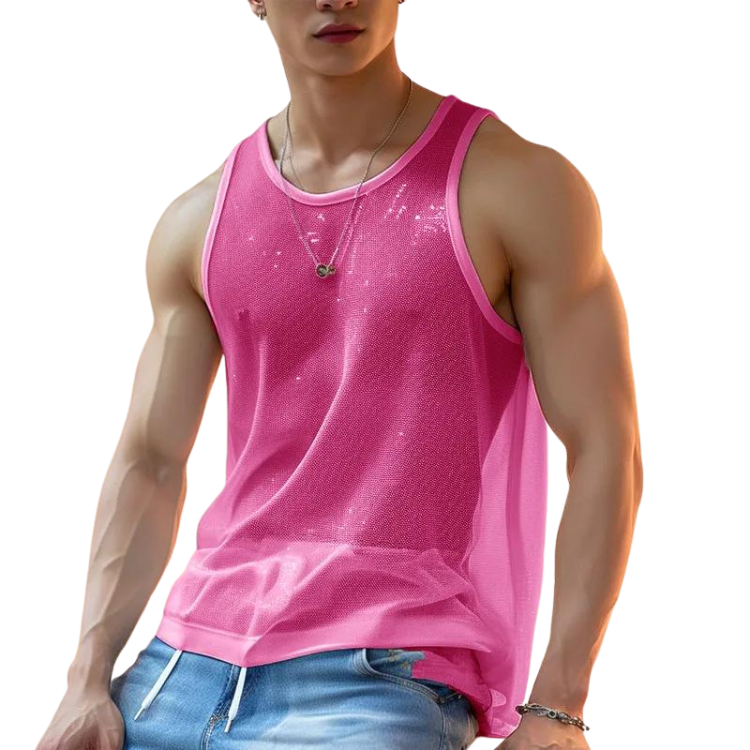 Luminous Mesh Transparent Men's Tank