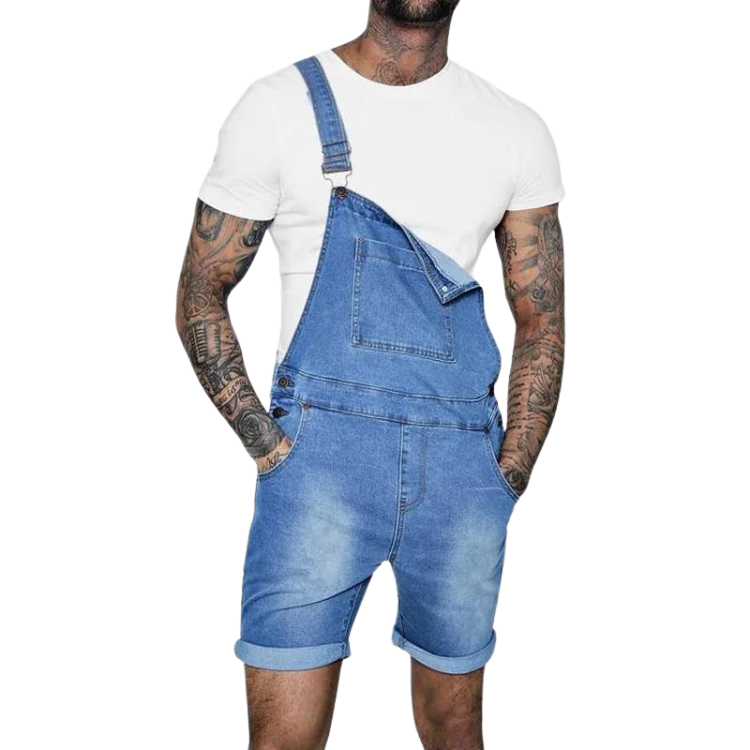 Men's Denim Pocket Romper