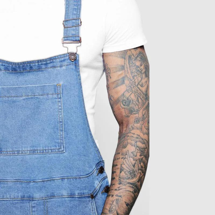 Men's Denim Pocket Romper