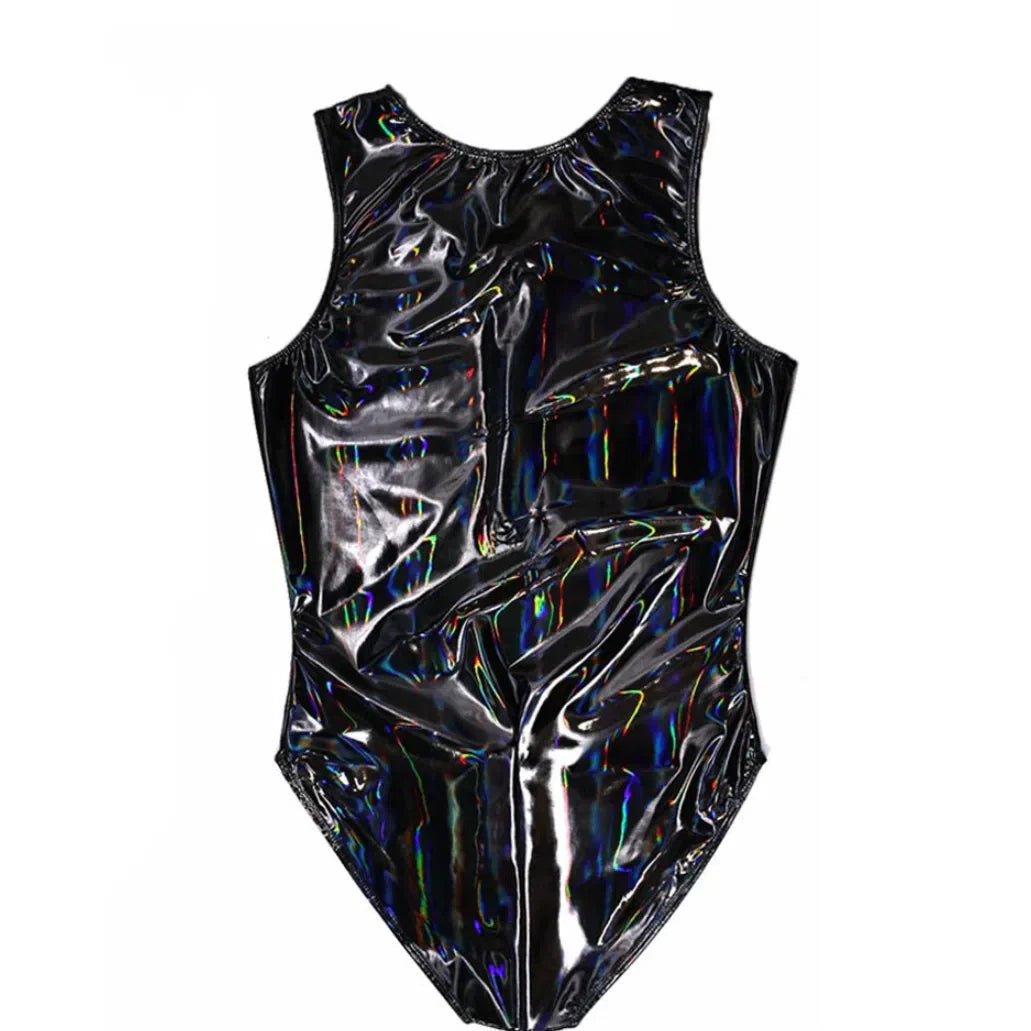 Men's Sexy Latex Corset Bodysuit Outfit