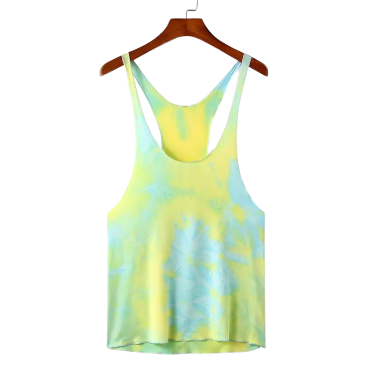 Men's Rainbow Tie-Dye Sleeveless T-Shirt