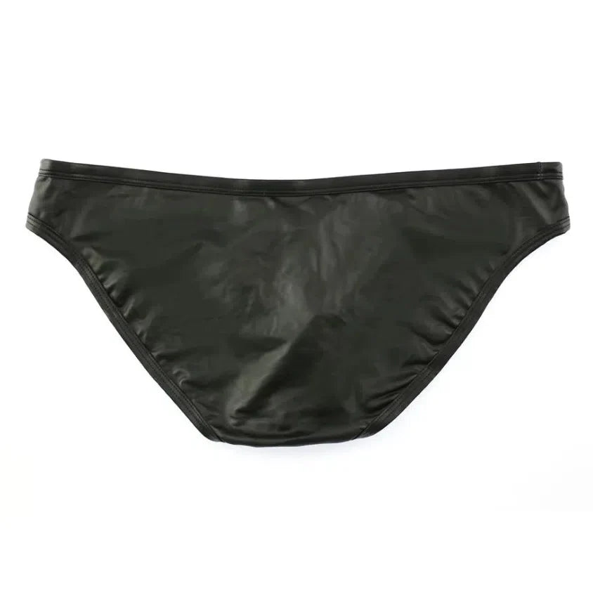 Men's Sexy Patent Leather Briefs