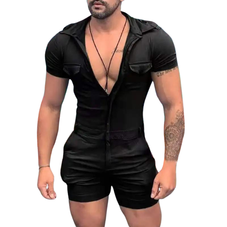 Men's Tight Short Sleeve Romper