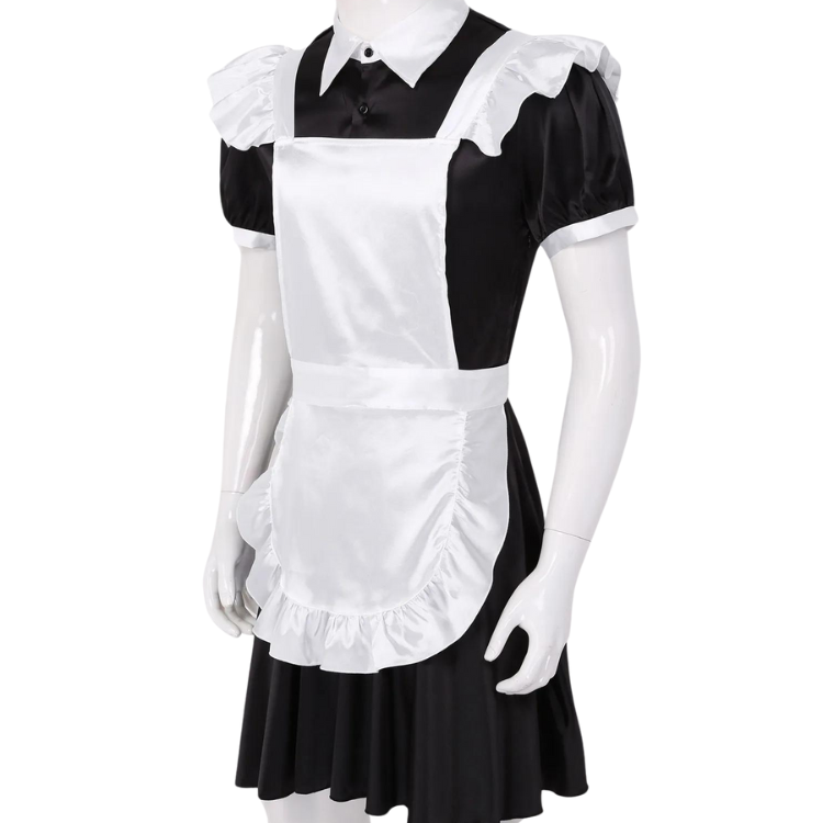 Mens French Maid Sissy Dress With Apron Set