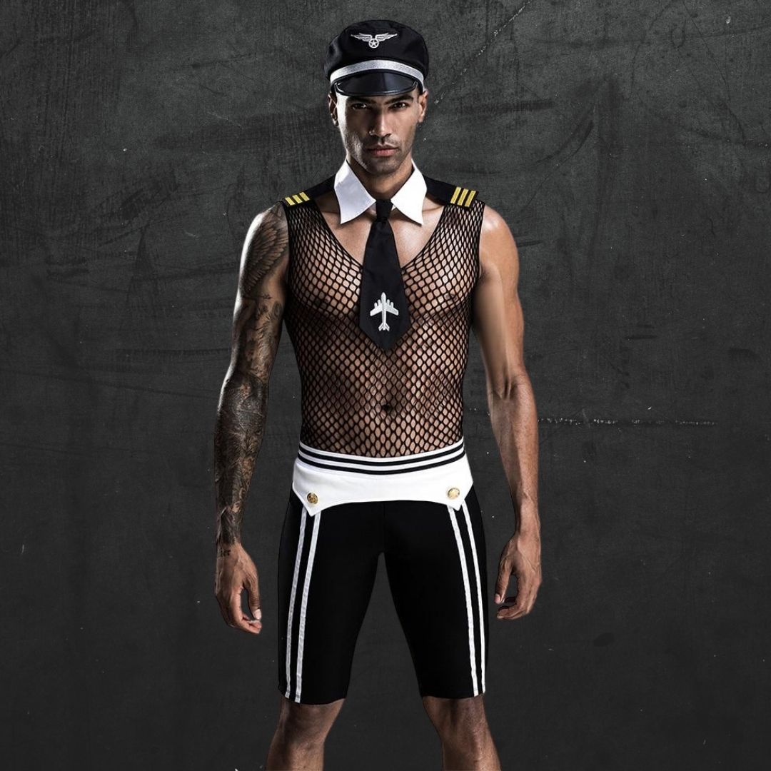 Mesh Gay Pilot Costume