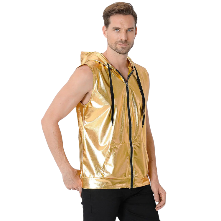 Metallic Zip-Up Klub Kid Vest