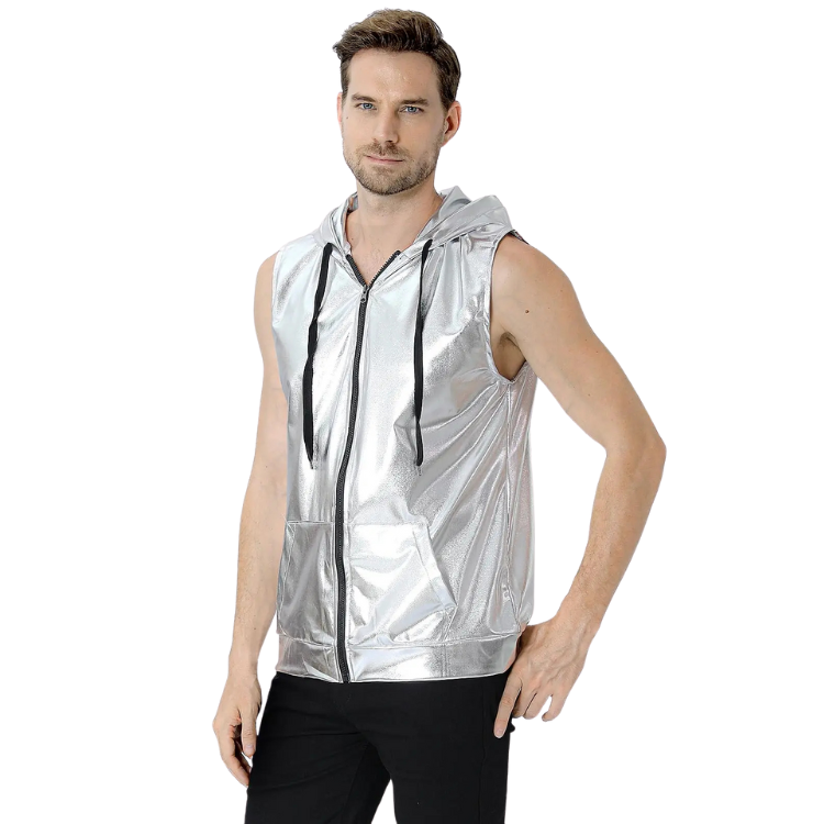 Metallic Zip-Up Klub Kid Vest
